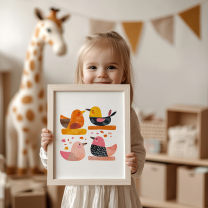 Adorable Nursery Art Decor with Cute Bird Illustrations product