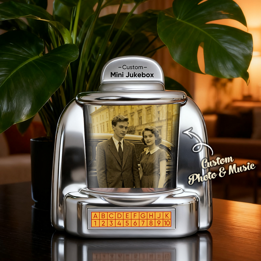 Custom Retro Jukebox Speaker - Personalized Photo Music Player