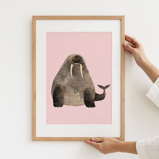 Adorable Walrus Art Print for Home Decor product type