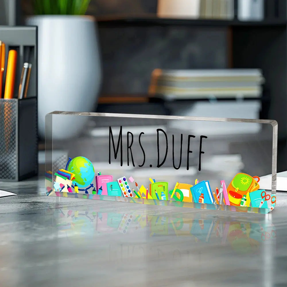 Personalized Teacher Desk Name Plate