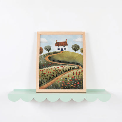 Charming Cottage with Flower Garden Wall Art product