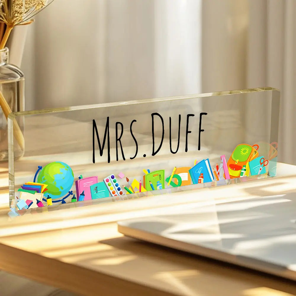 Personalized Teacher Desk Name Plate