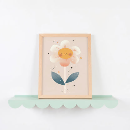 Happy Flower Wall Art Natural Wooden Frame product