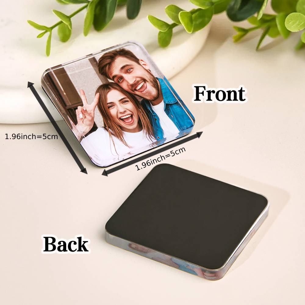 Custom Photo Fridge Magnet Frame - Acrylic Square Refrigerator Magnet