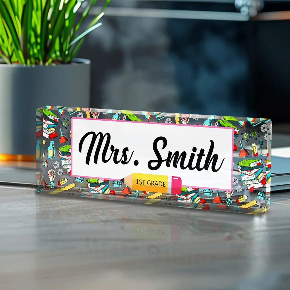 Personalized Teacher Desk Name Plate
