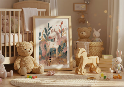 Whimsical Unicorn Print for Nursery Decor product type