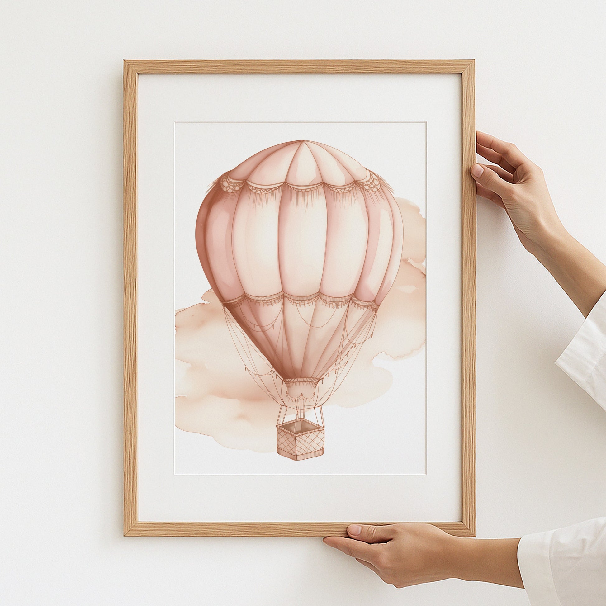 Elegant Hot Air Balloon Wall Art Print product type