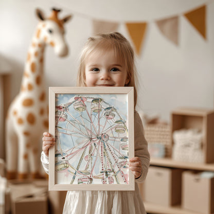 Ferris Wheel Art Print for Kids Room Decor product