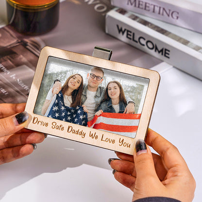 Personalized Photo Frame Car Sun Visor Clip Car Accessories Decoration Gift for Him