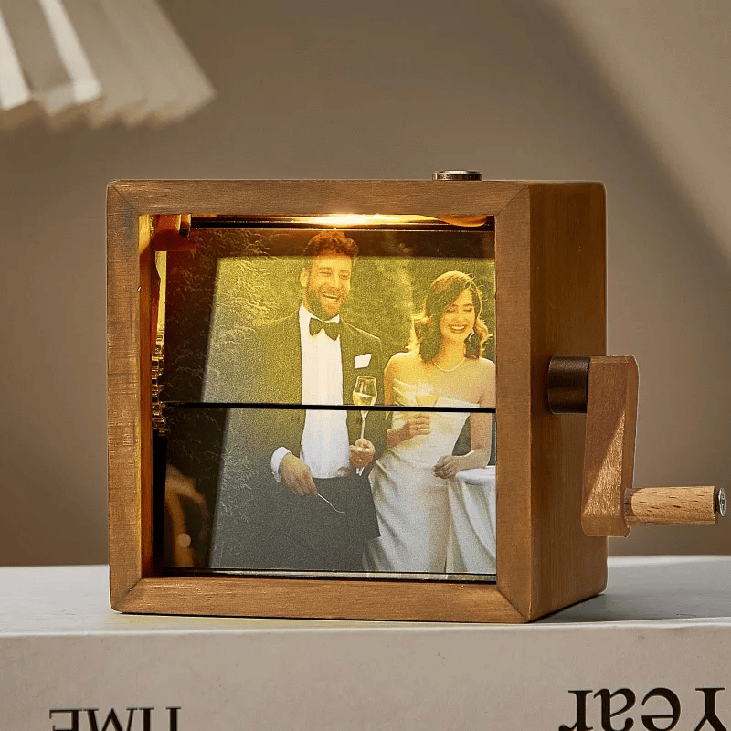 Custom Wooden Hand-Cranked Photo Flipbook