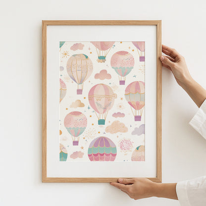 Colorful Hot Air Balloons Framed Wall Art product type