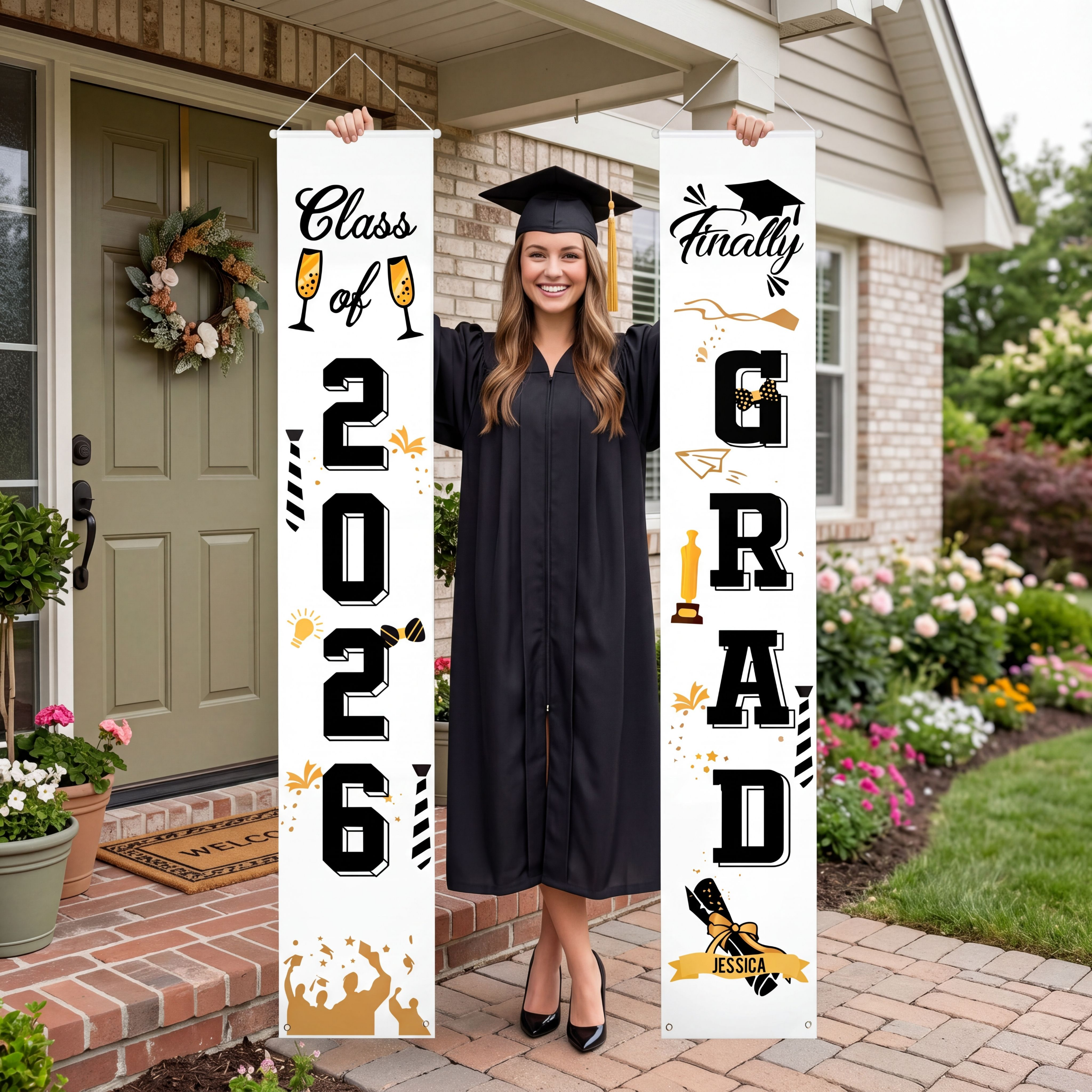 Personalized Graduation Door Banner Set
