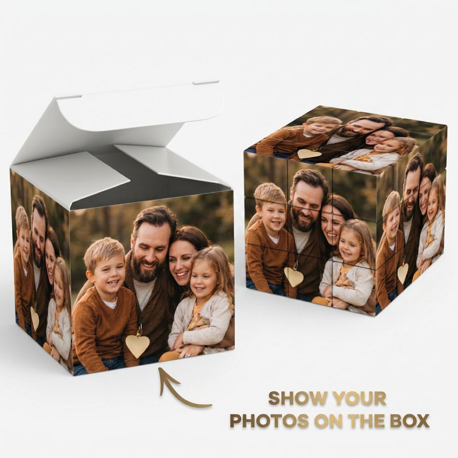 Custom Photo Cube Gift for Dad