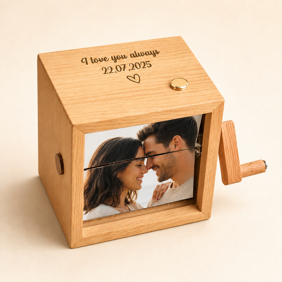 Custom Photo, Text and Music Hand Cranked Flipbook