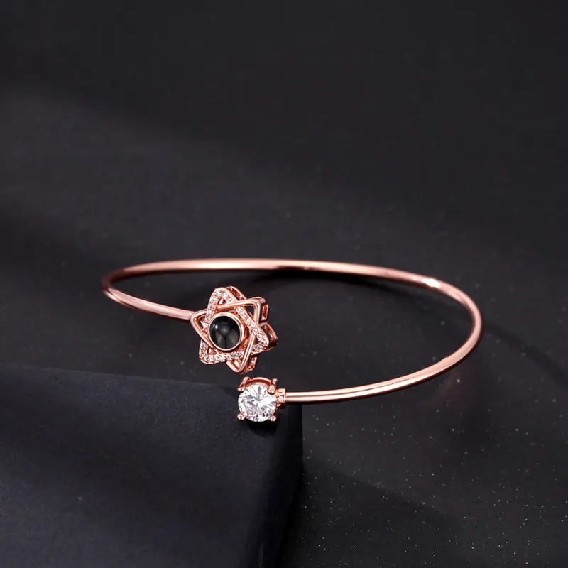 Custom Photo Projection Bracelet - Hidden Picture Heart Jewelry