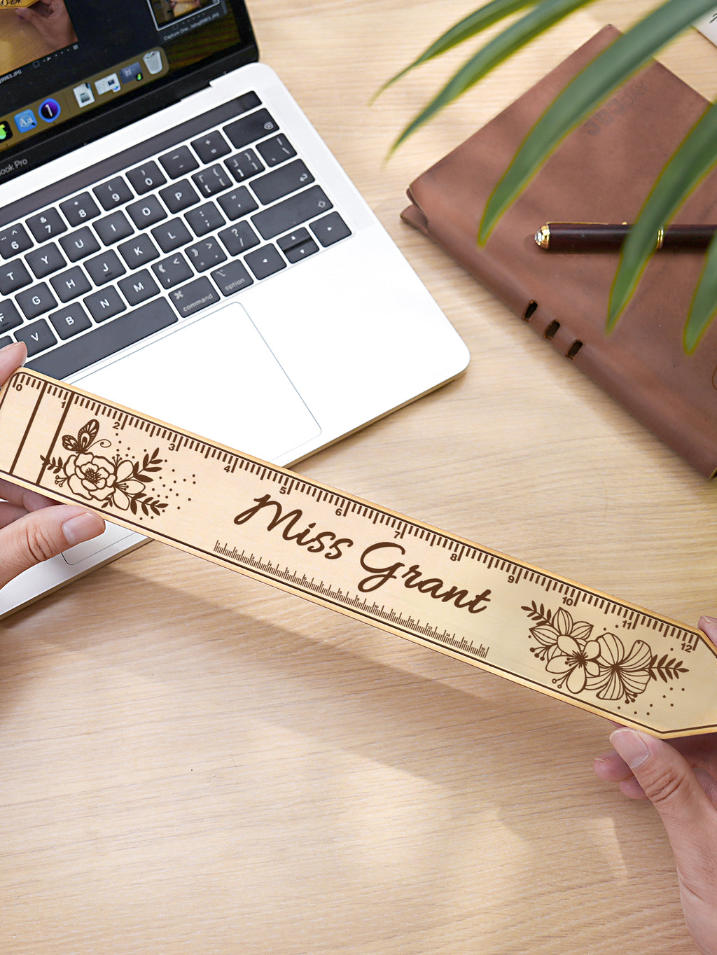 Personalized Name Wooden Teacher Ruler