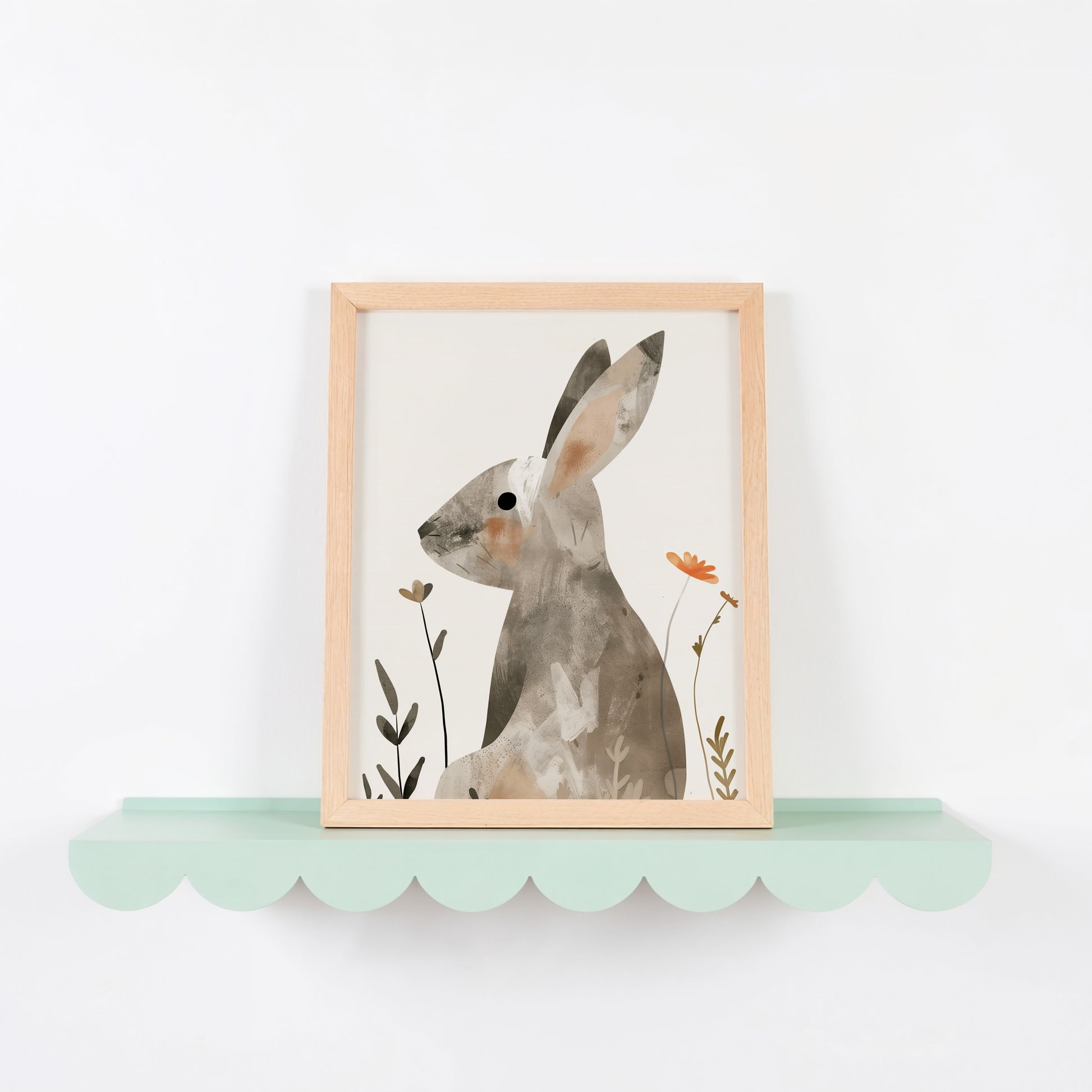 Rabbit Illustration in Frame Decorative Art product type