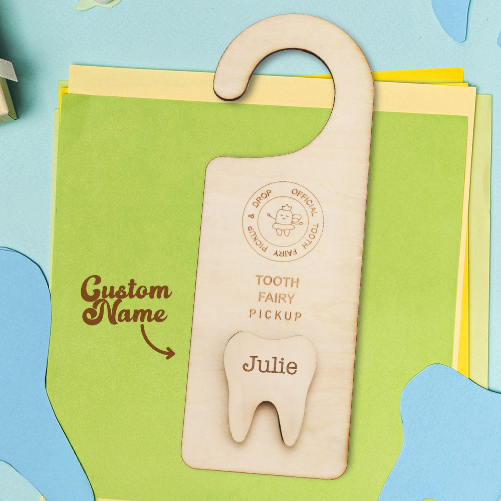 Personalized Wooden Tooth Fairy Door Hanger