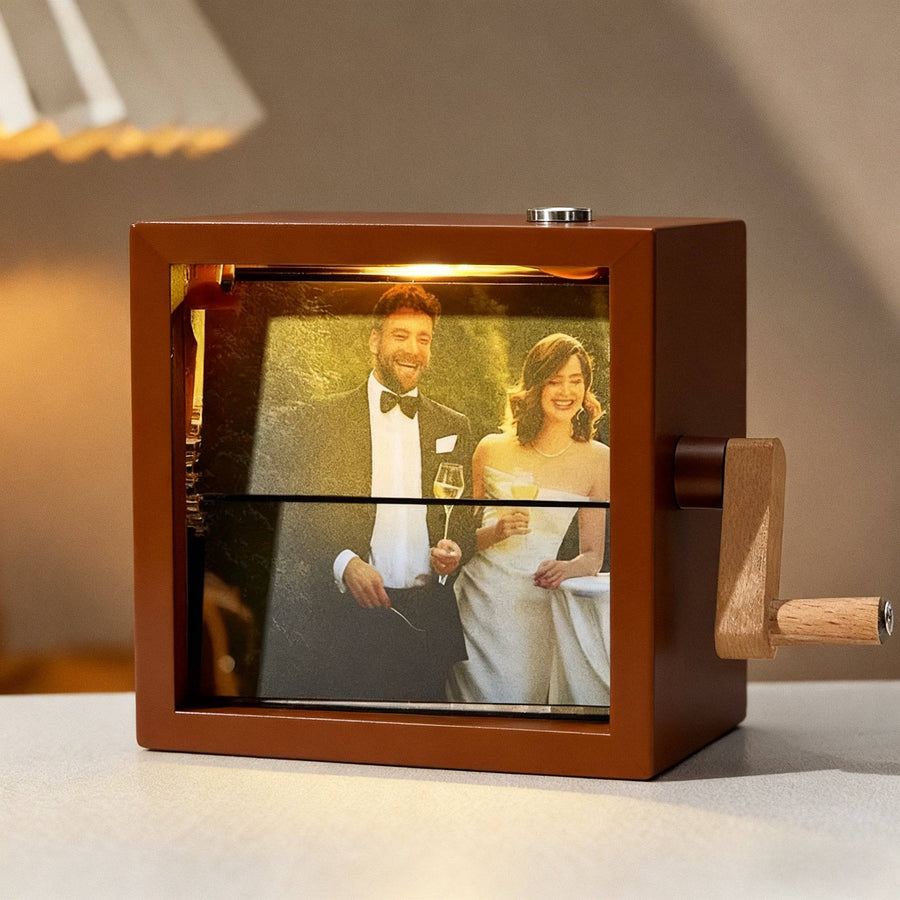 Custom Wooden Hand-Cranked Photo Flipbook