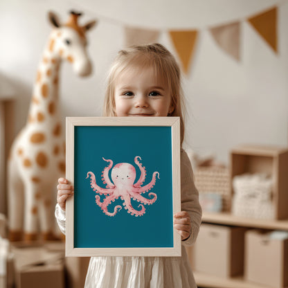 Cute Children's Octopus Print for Kids Room Decor product