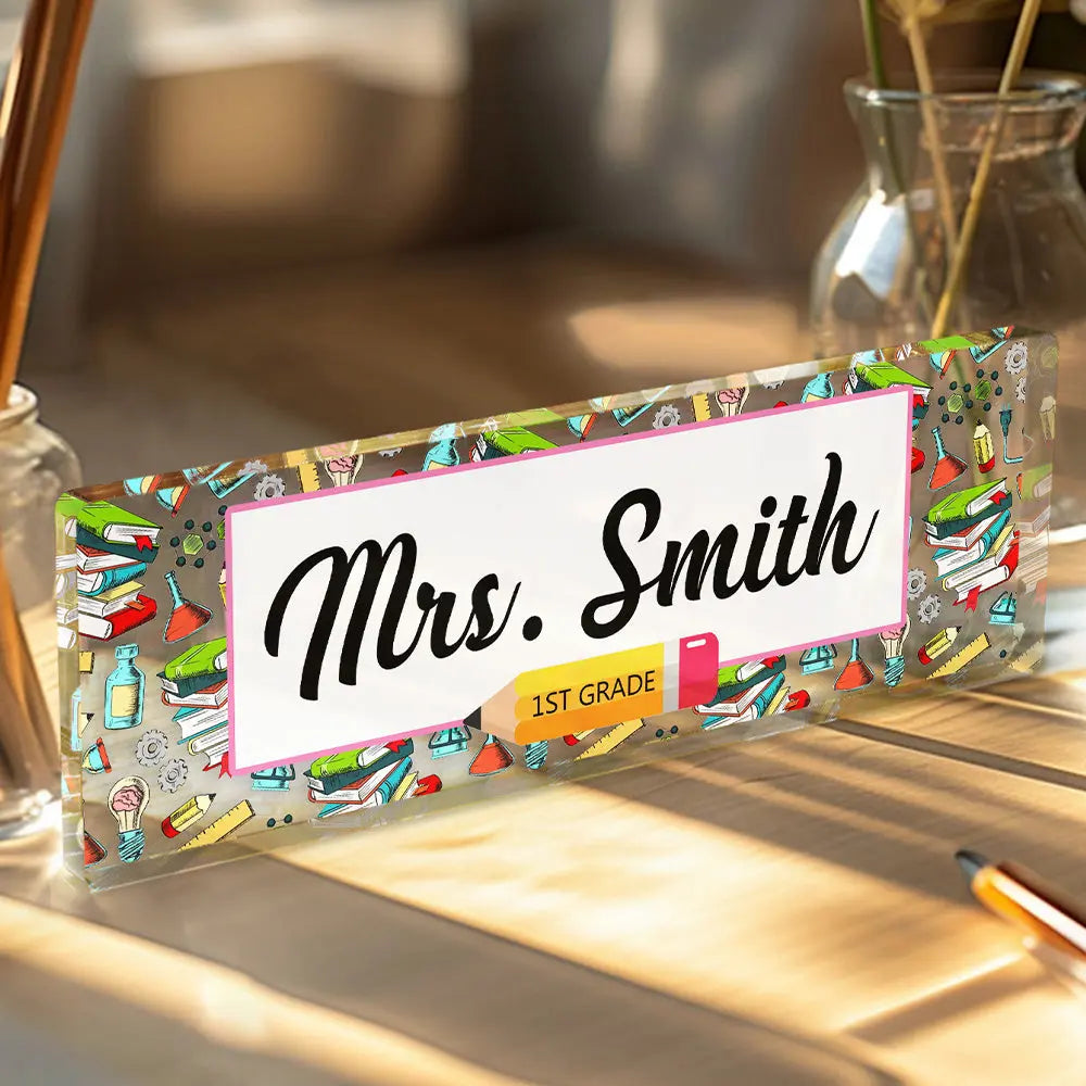 Personalized Teacher Desk Name Plate