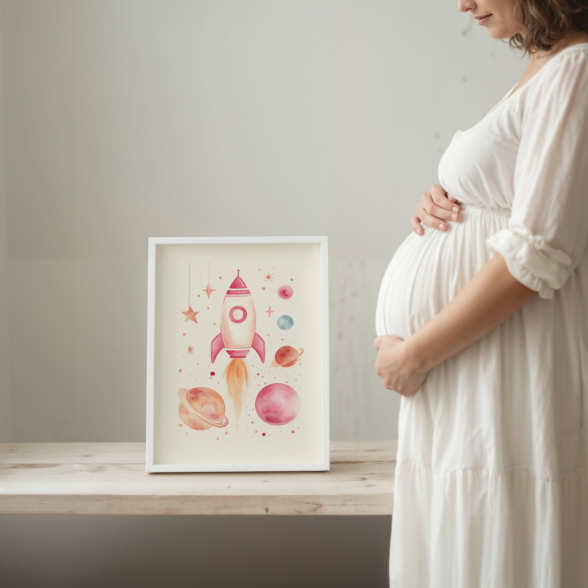 Rocket and Planets Nursery Wall Art product type