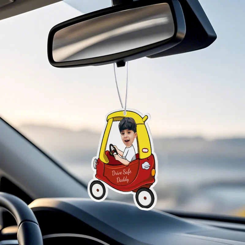 Personalized Drive Safe Car Air Freshener - Custom Photo Ornament