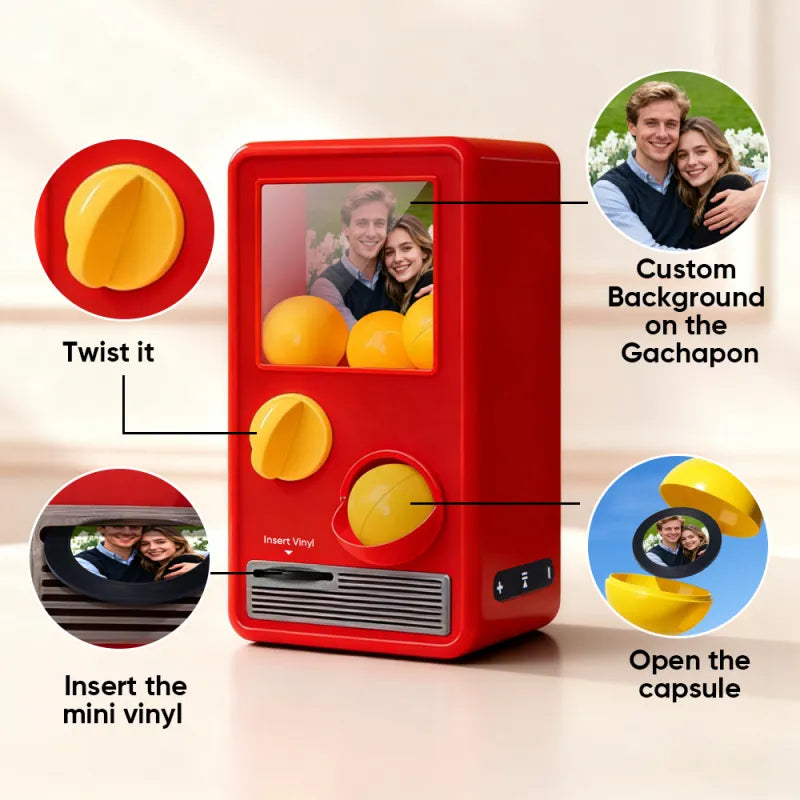 Personalized Music Gachapon Machine - Custom Photo & Song Capsules
