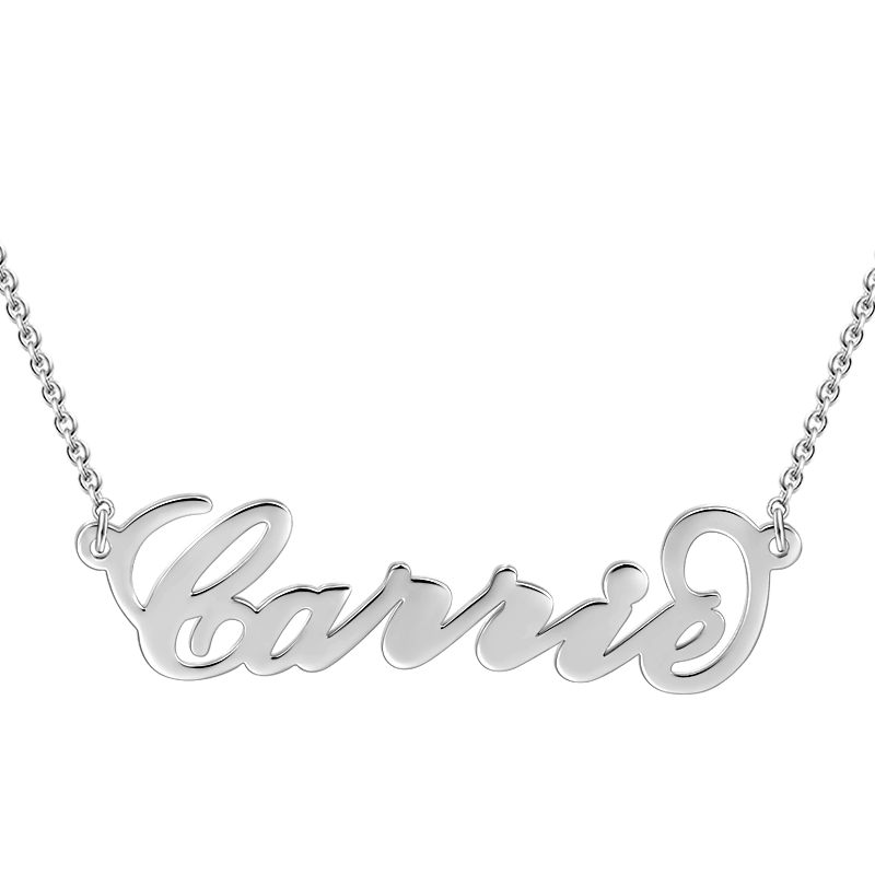 Personalized Horizontal Name Necklace - Custom Name Pendant