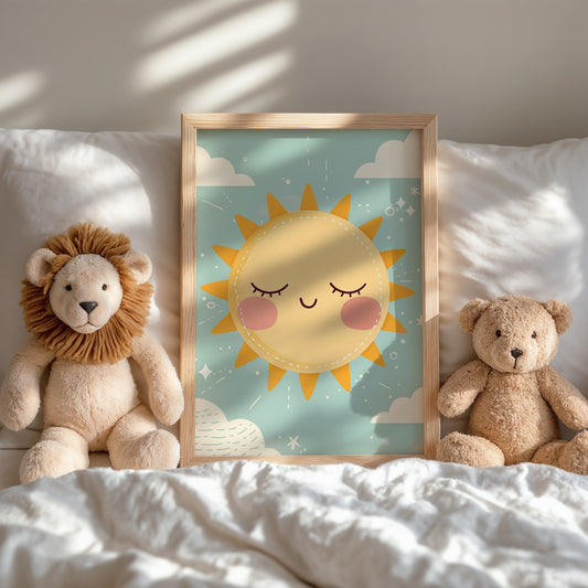 Cute Sun Illustration for Kids Room Decor product type