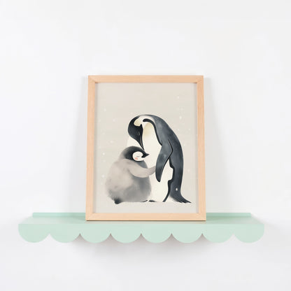 Adorable Penguin Family Art Print Wall Decor product