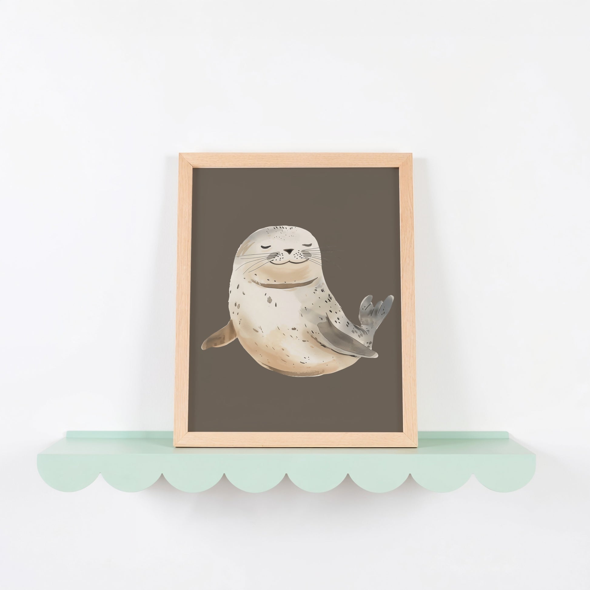 Cute Baby Seal Framed Wall Art for Home Decor product type