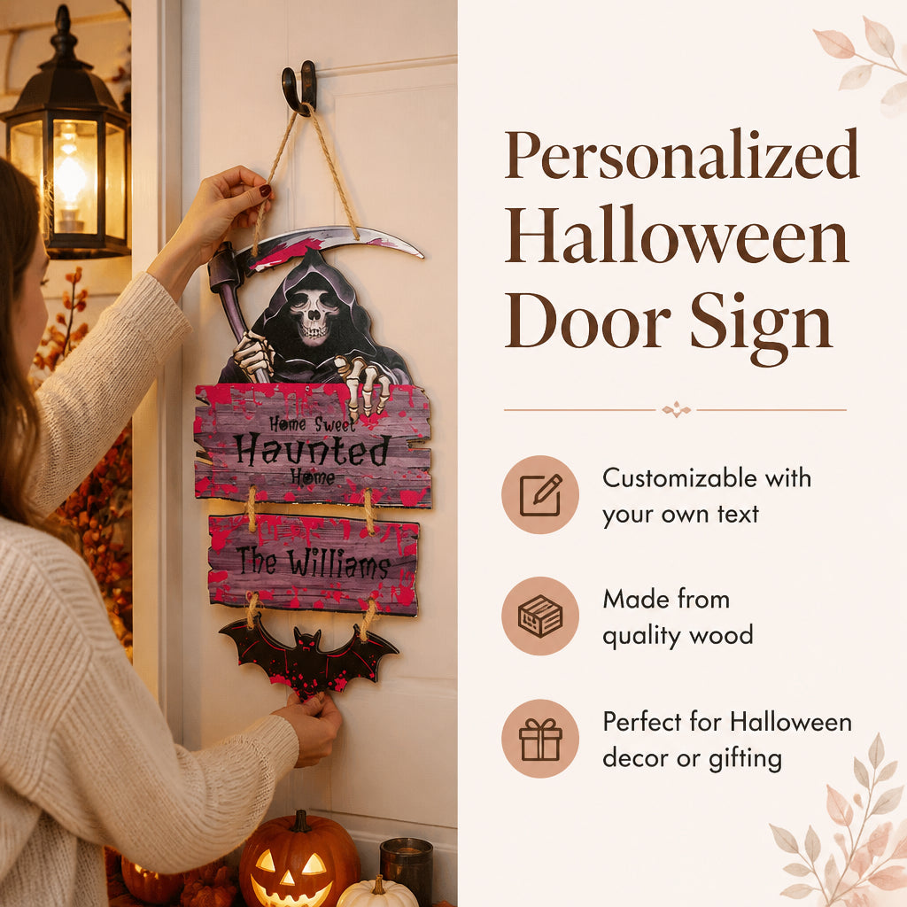 Personalized Halloween Door Sign