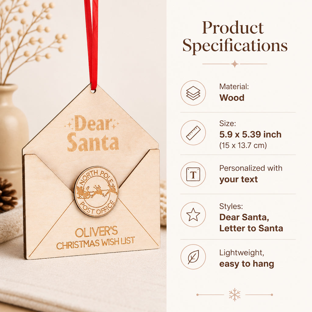Personalized Santa Letter Christmas Ornament
