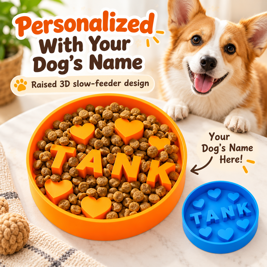Personalized Slow Feeder Dog Bowl
