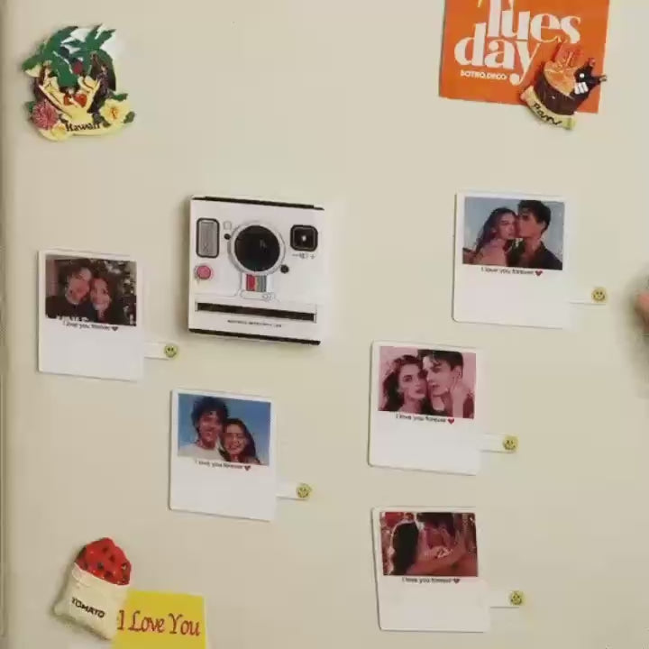 Custom Photo Music Fridge Magnet | Light-Up Instant-Style | 1–6 Songs