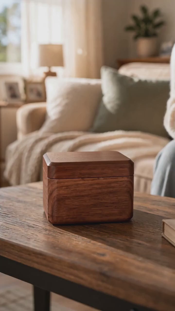 Custom Vintage Wooden Photo Music Box