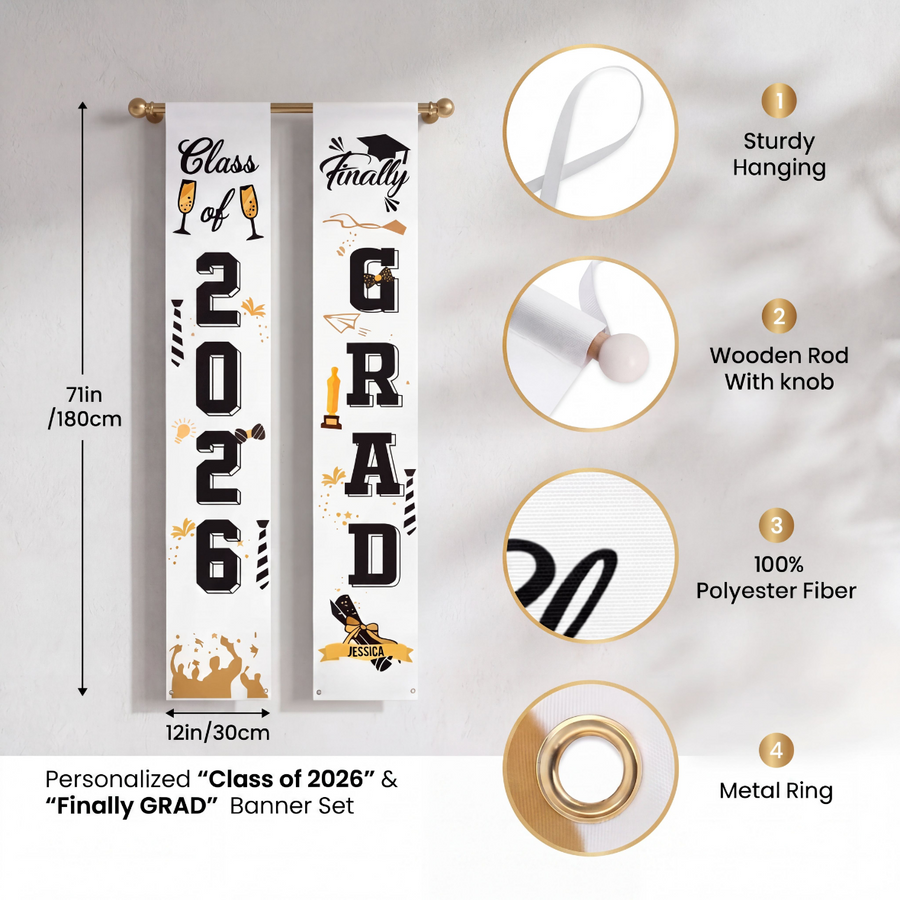 Personalized Graduation Door Banner Set