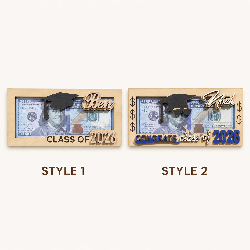 Personalized Graduation Wooden Money Box · All Styles Variant Grid
