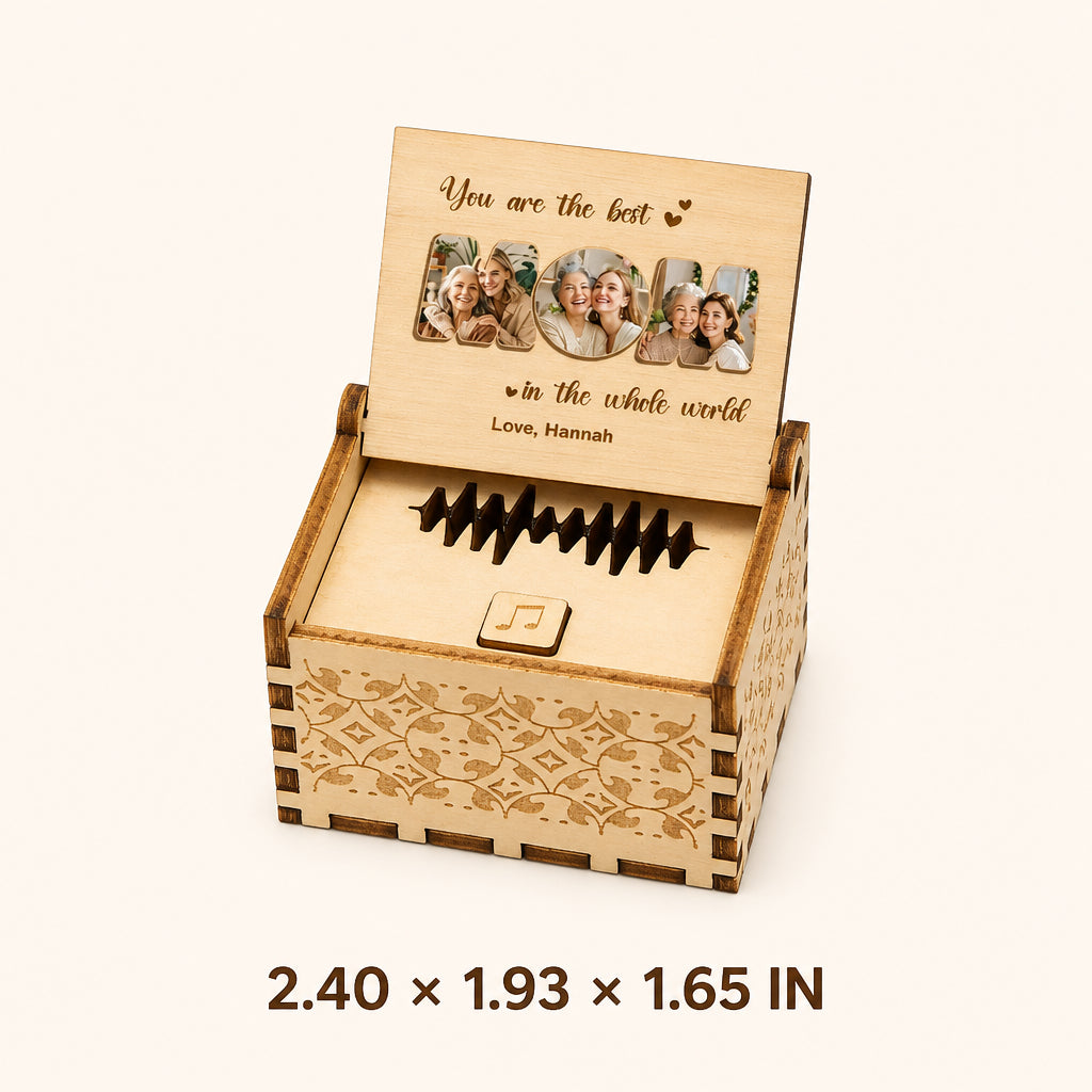 Personalized Voice Recording Music Box for Mom · Variant Grid: Available Size Showcase