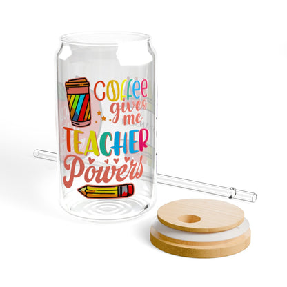 Personalized Teacher Powers Glass Tumbler, 16oz