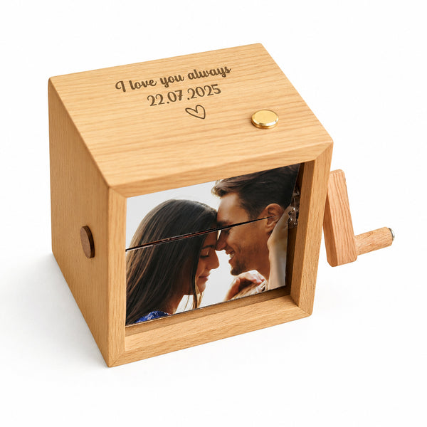 Custom Photo, Text and Music Hand Cranked Flipbook