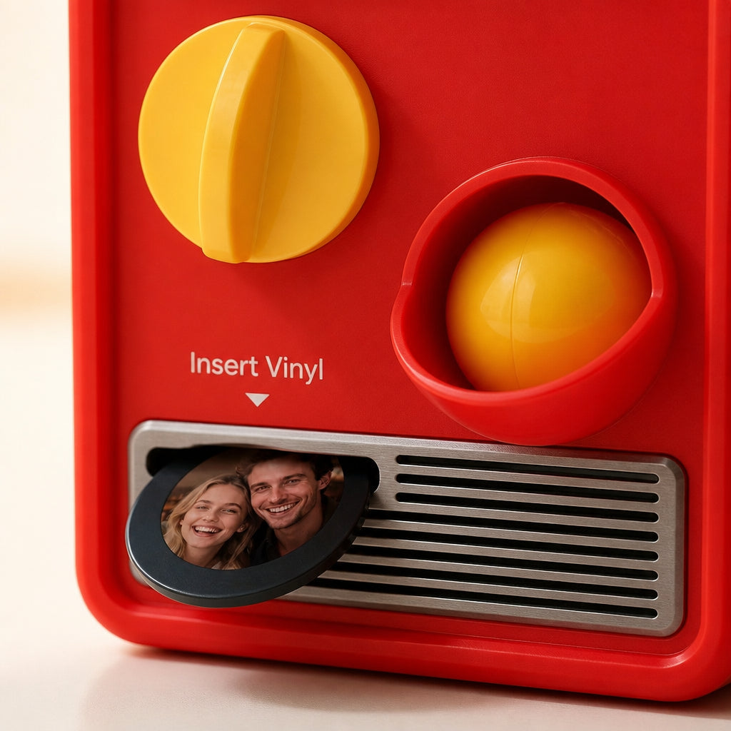 Custom Photo and Song Capsule Music Player · Macro of Personalized Capsule Detail