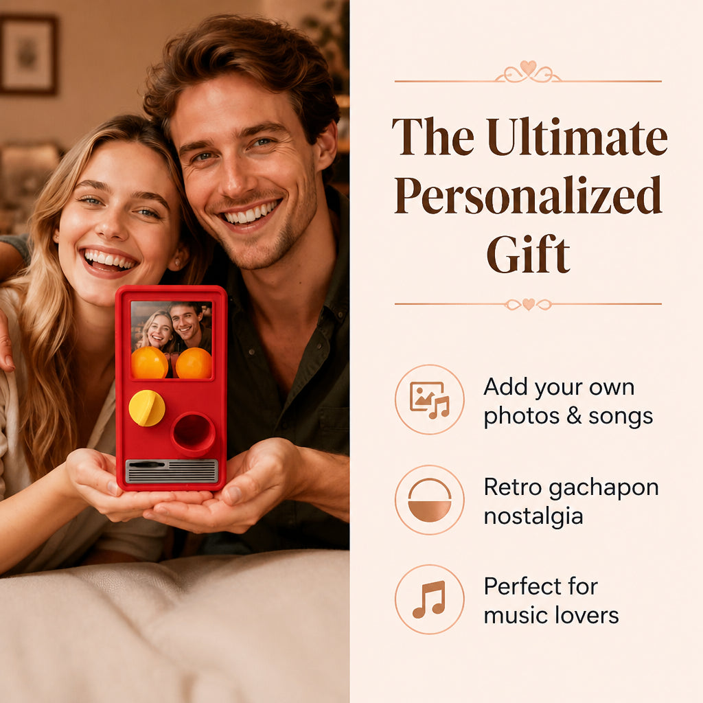 Custom Photo and Song Capsule Music Player · Split Benefit: Personalized Keepsake Gift