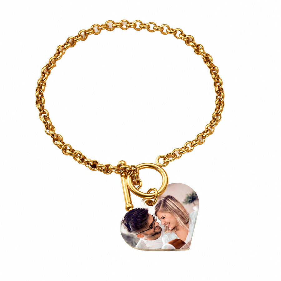 Photo Bracelet with Heart Charm