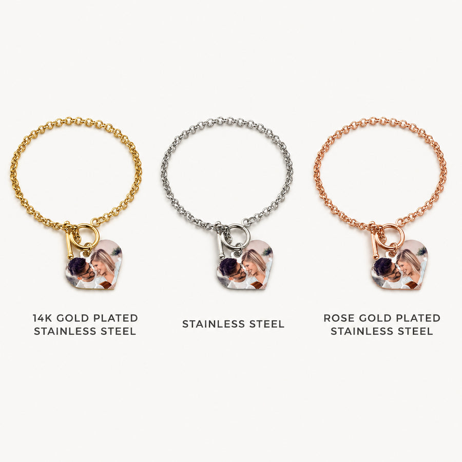 Photo Bracelet with Heart Charm