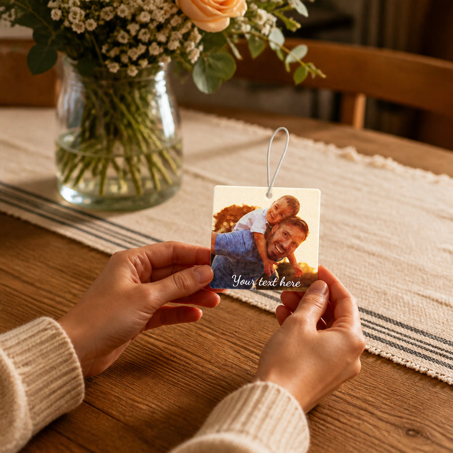 Custom Photo and Text Car Air Freshener