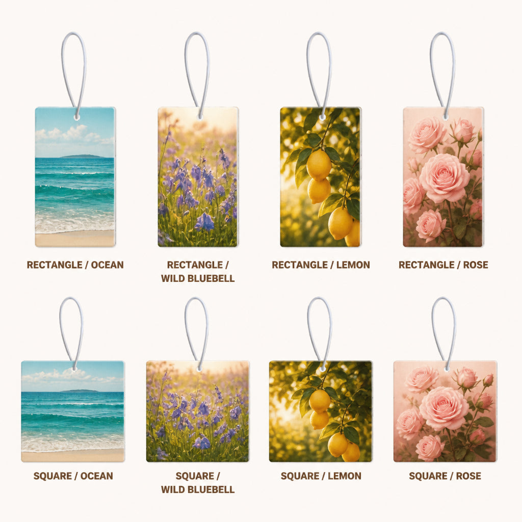 Custom Photo Car Air Freshener · All Styles and Scents Variant Grid