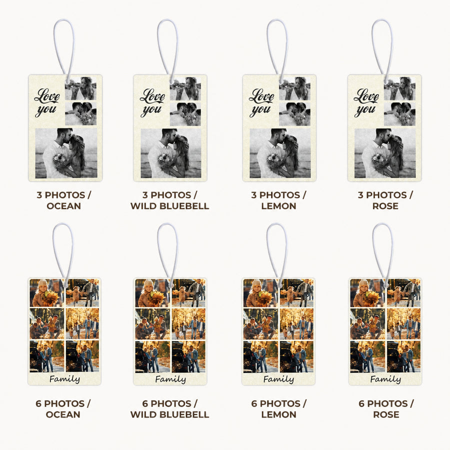 Custom Photo and Text Collage Car Air Freshener