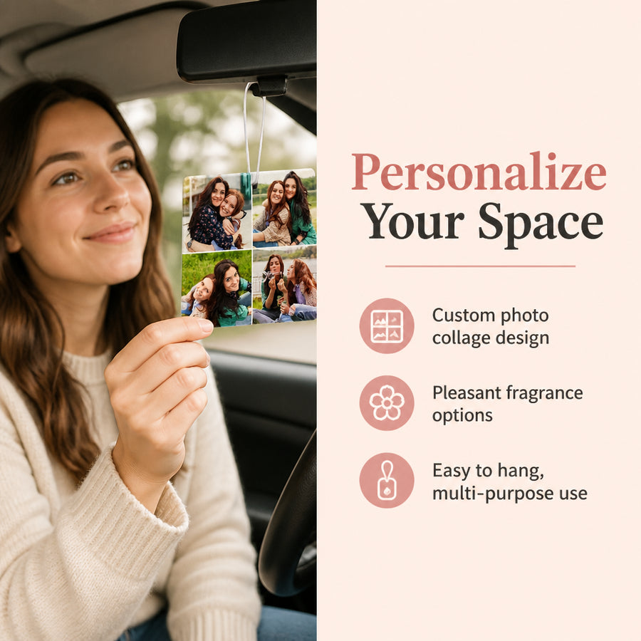 Custom Collage Photo Car Air Freshener